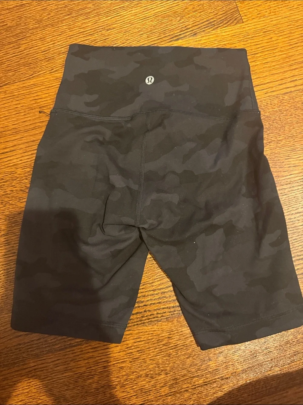 Lululemon wunder train camo biker shorts